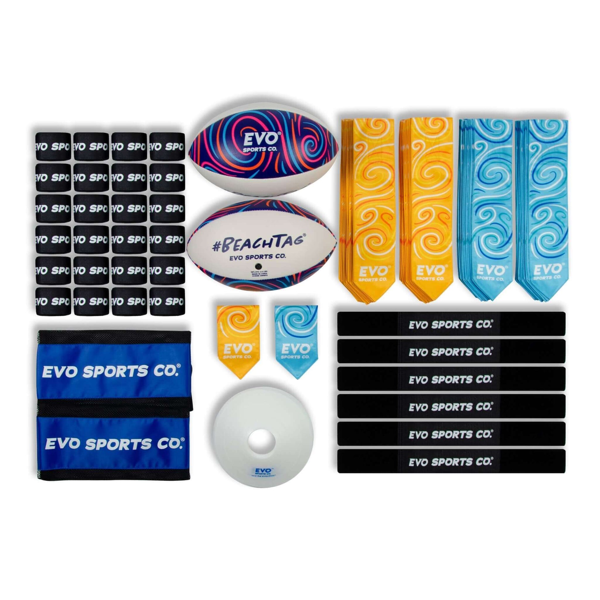 BeachTag - Kids Beach Rugby Tag Kit - 30 Players - Evo Sports Co