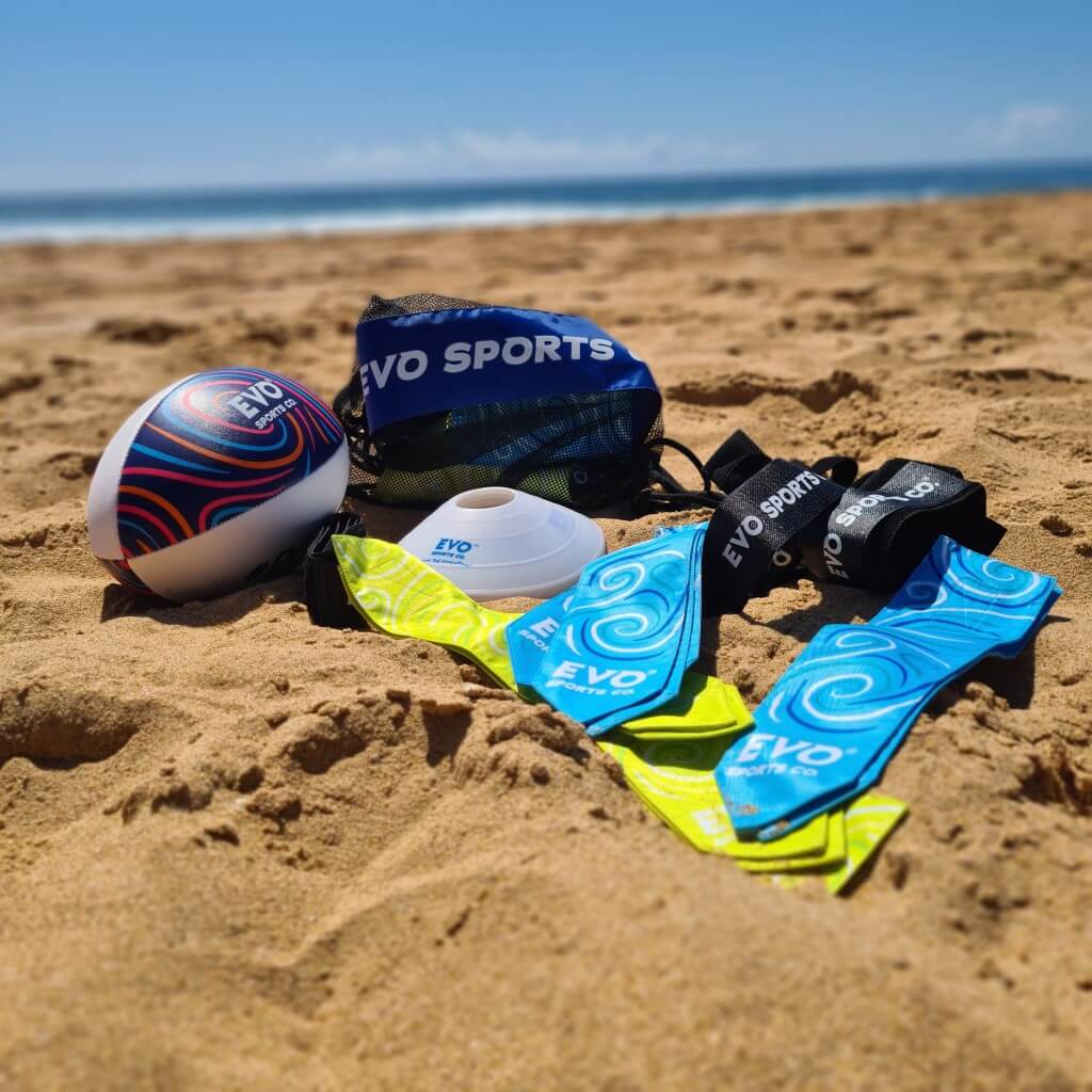 BeachTag - Kids Beach Sports Rugby Tag Kit - 20 Players - Evo Sports Co