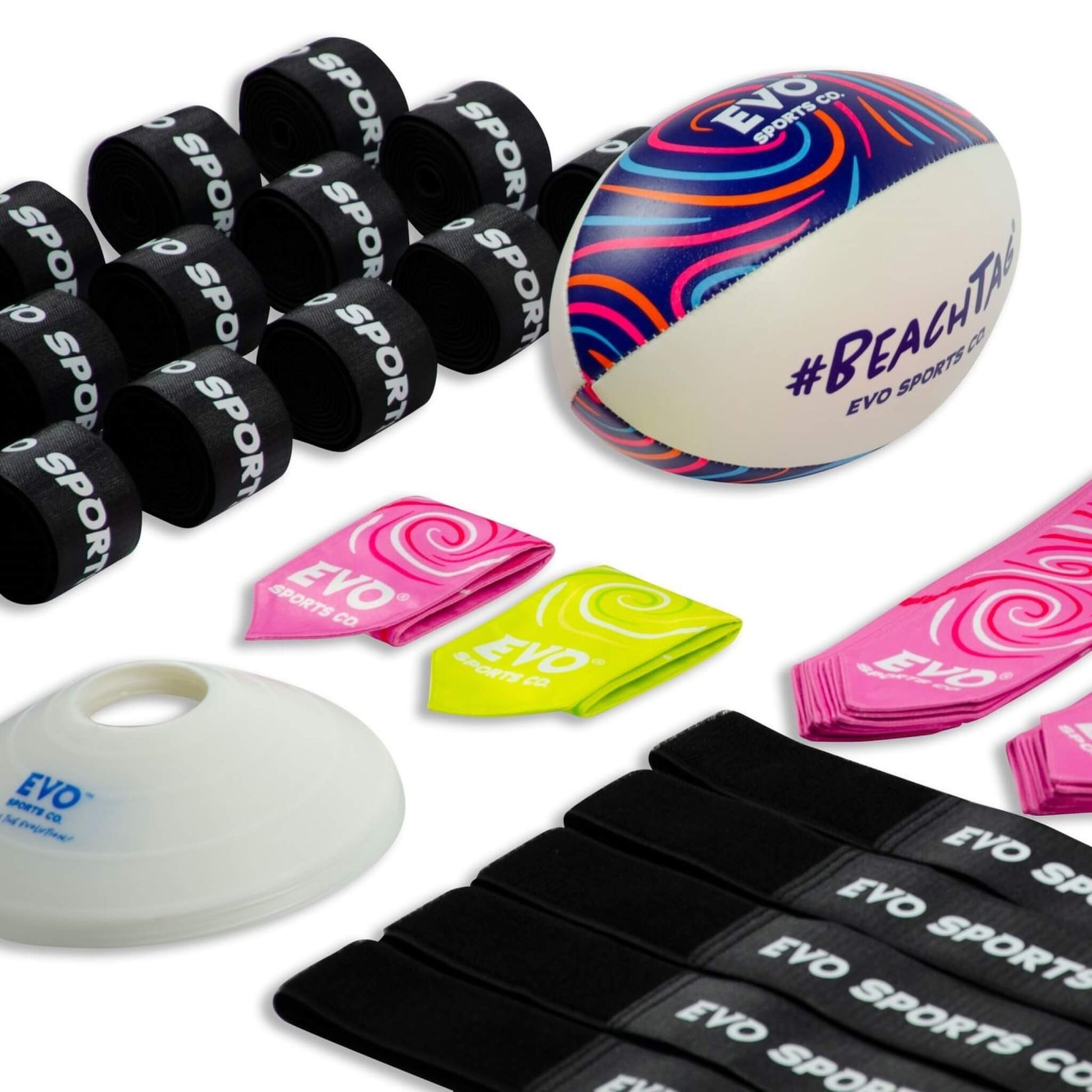 BeachTag - Kids Beach Sports Rugby Tag Kit - 20 Players - Evo Sports Co