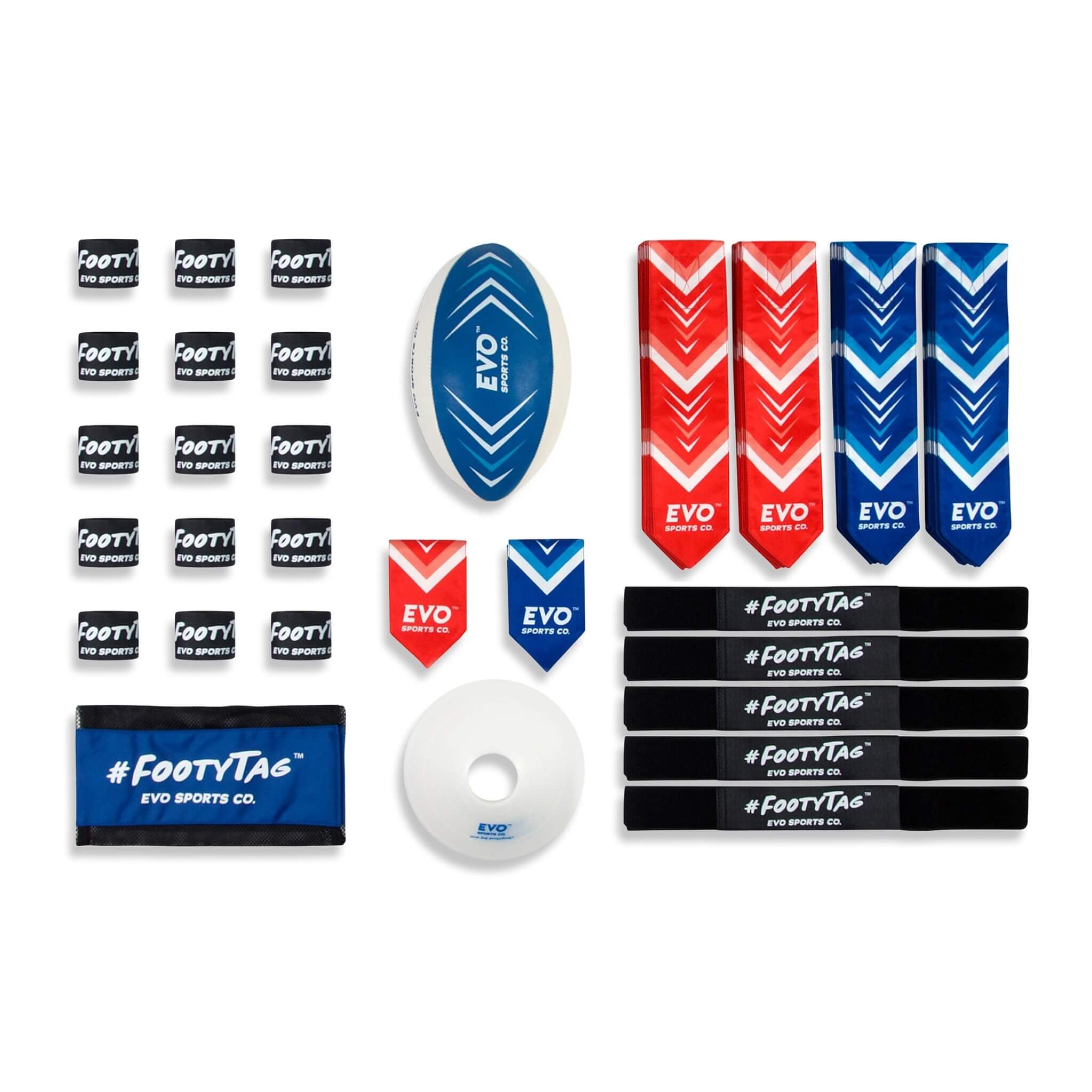 Rugby Rip Tag Set 20 Player Adults Rugby Tag Kit - Outdoor Team Rugby Tag Game – Evo ...