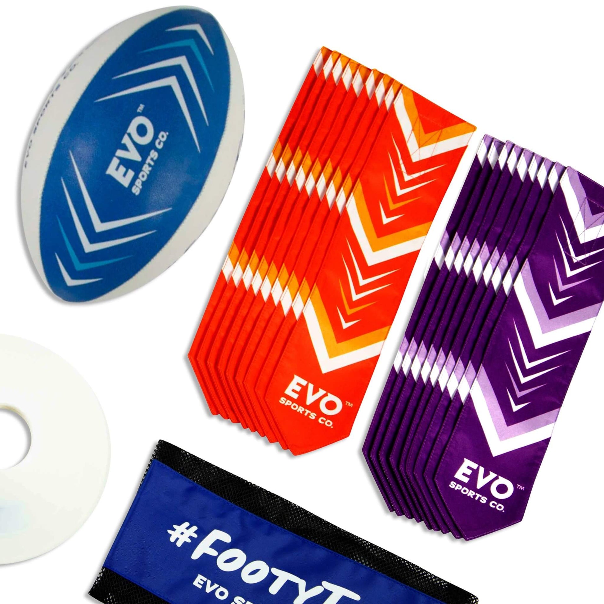FootyTag - Kids Rugby Tags Kit - 10 Player - Evo Sports Co