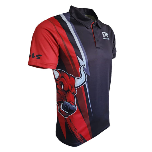 Unisex Adults Bulls Shirt - Quick Dry Polo - Evo Sports Co