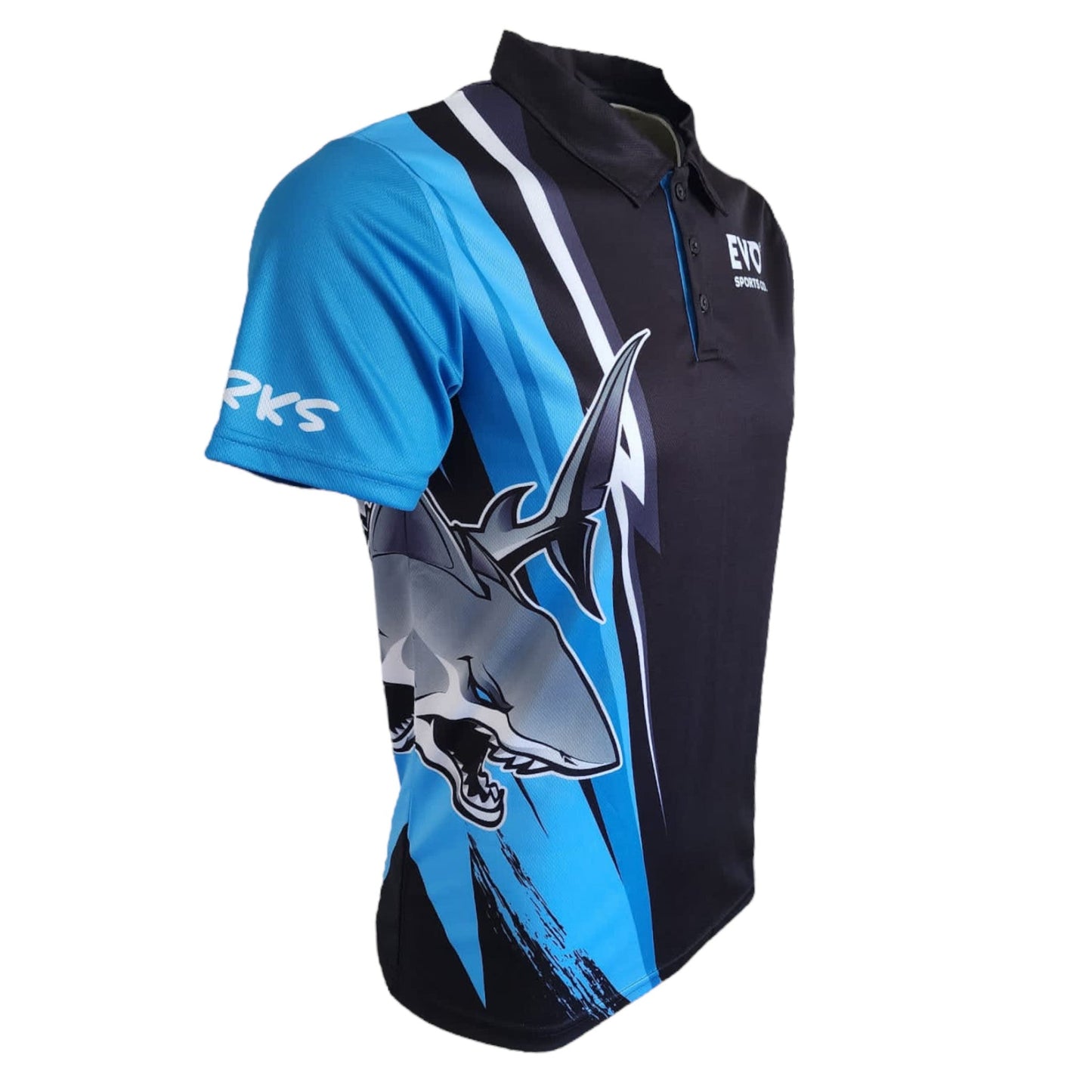 Unisex Kids Sharks Shirt - Quick Dry Polo - Evo Sports Co